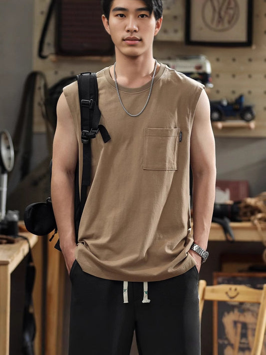 Retro Cotton Sleeveless Vest