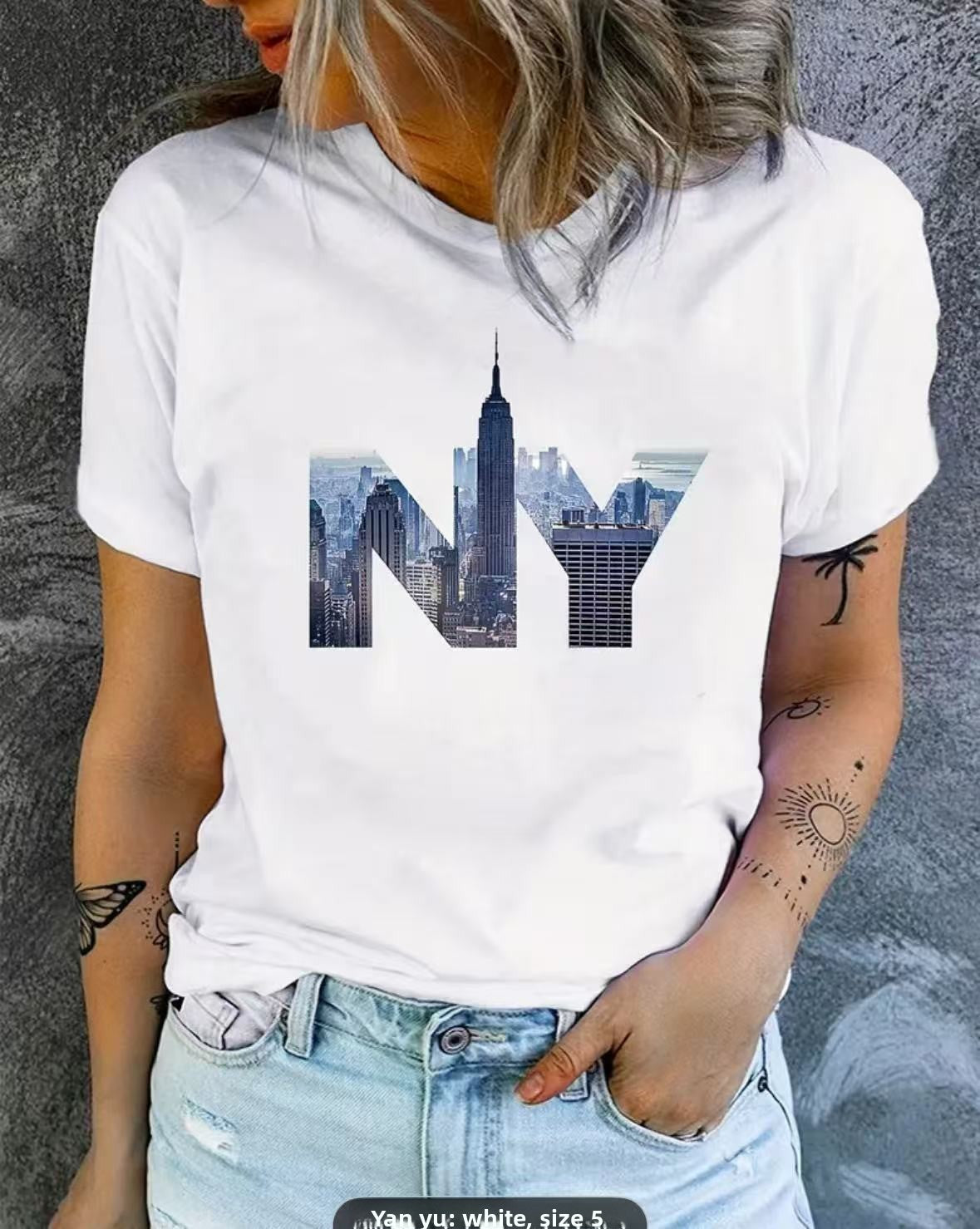 Printed Cotton Short Sleeve Tshirt