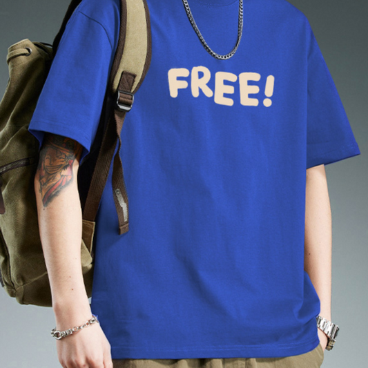 Heavyweight Cotton Short Sleeve T-Shirt Men Casual Printed Tee