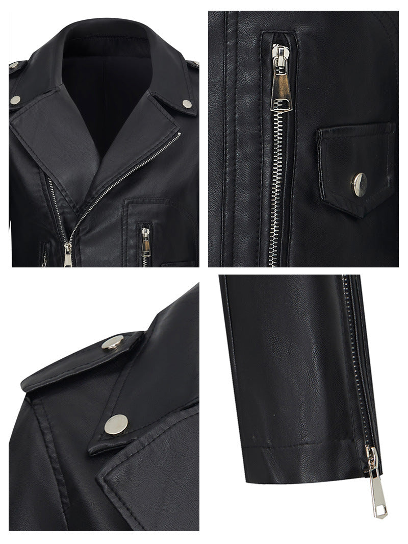 Women's PU Leather Short Jacket
