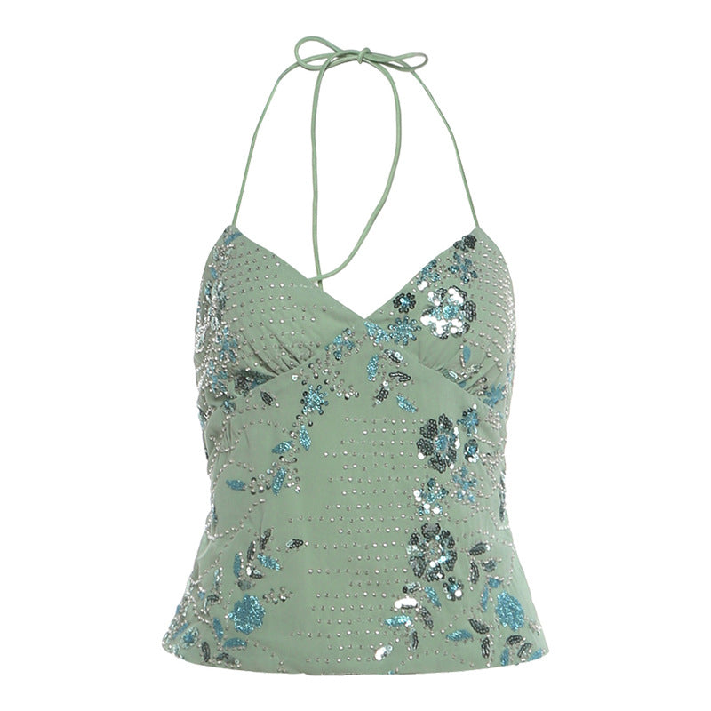 Floral Sleeveless Top and Skirt Set