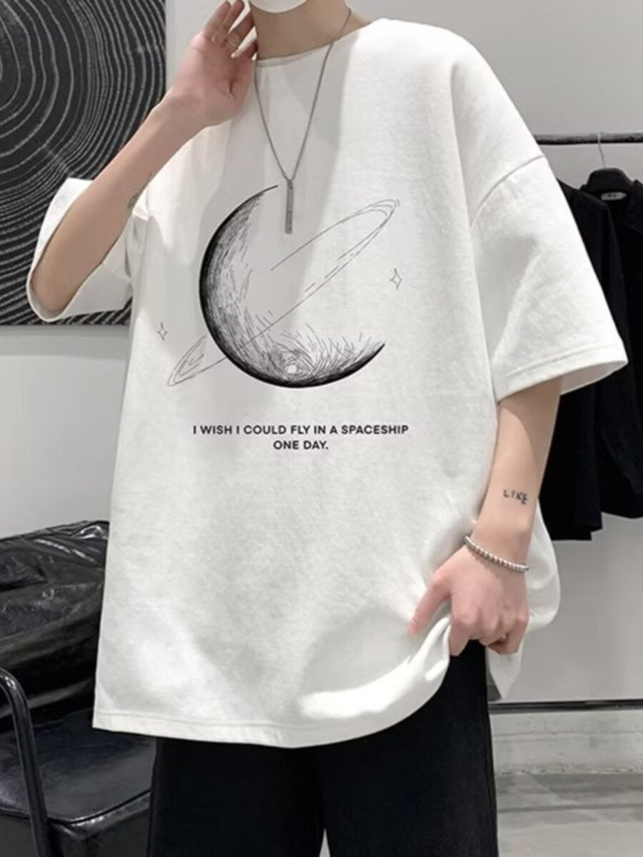 Loose Fit Short Sleeve T-Shirt with Graphic Print