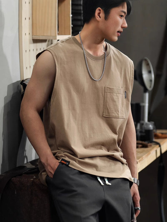 Retro Cotton Sleeveless Vest