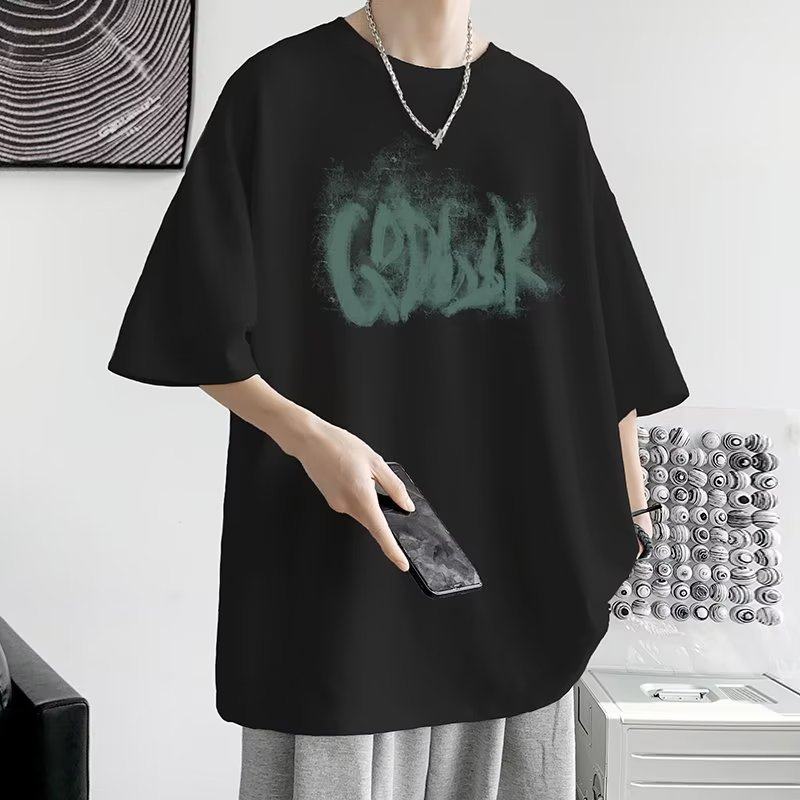 Loose Fit Short Sleeve T-Shirt with Graphic Print
