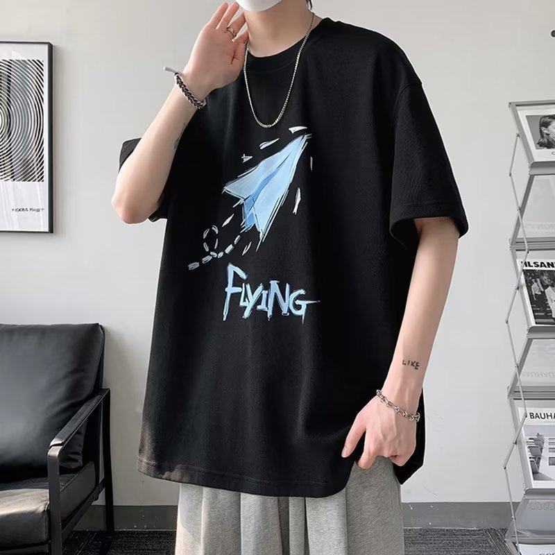 Loose Fit Short Sleeve T-Shirt with Graphic Print