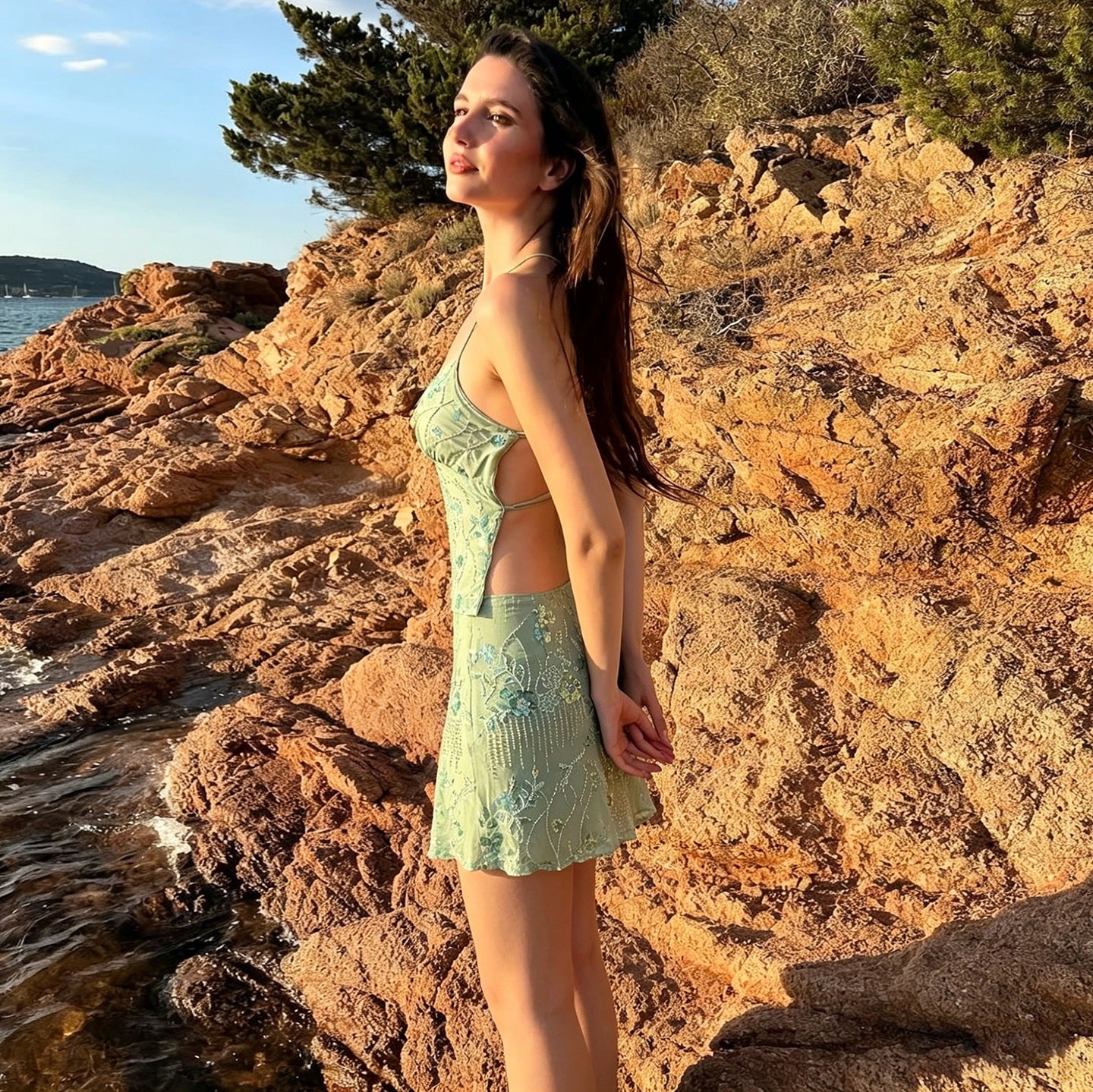 Floral Sleeveless Top and Skirt Set