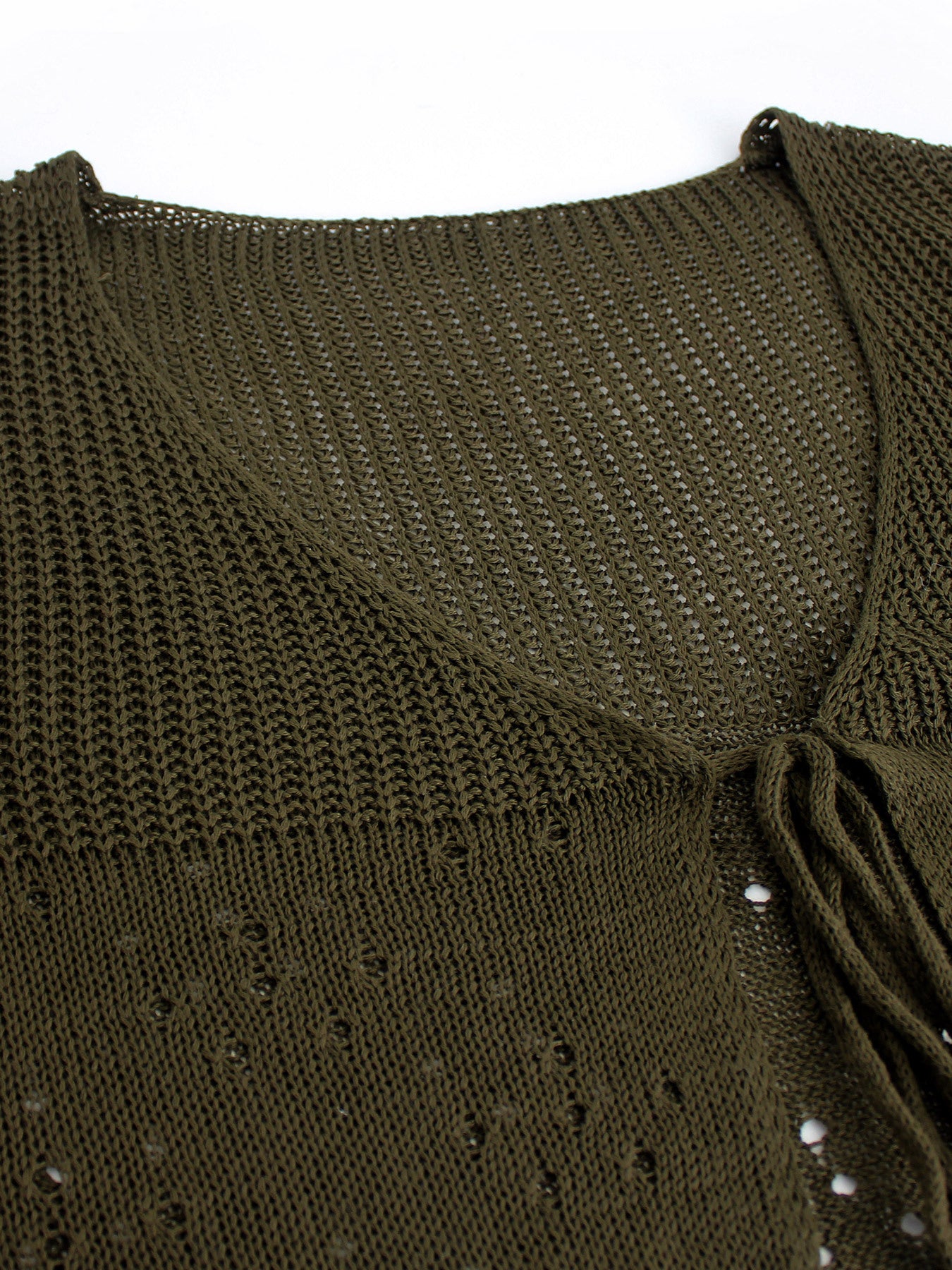 Womens Knit Bell Sleeve Cardigan